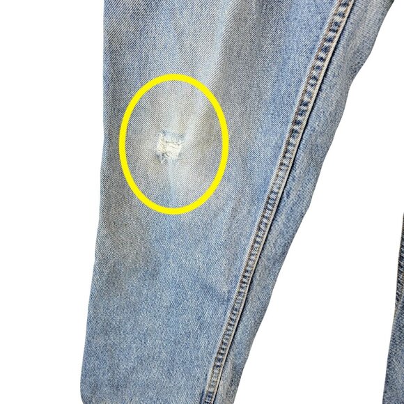 Levi's 30 x 26 Vintage 90s Jeans Cropped Medium Wash Denim Orange Tab Made in US - Picture 6 of 16